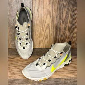 Nike React Element 55 BQ6166-009 Running Shoes Sneakers Spruce Volt Men Size 11!